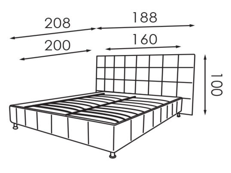 Bed "Evita" 160x200 cm
